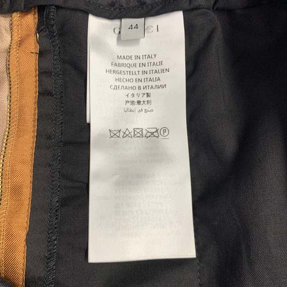 GUCCI Gold Black Stripe Acetate Joggers Shorts - Picture 5 of 9